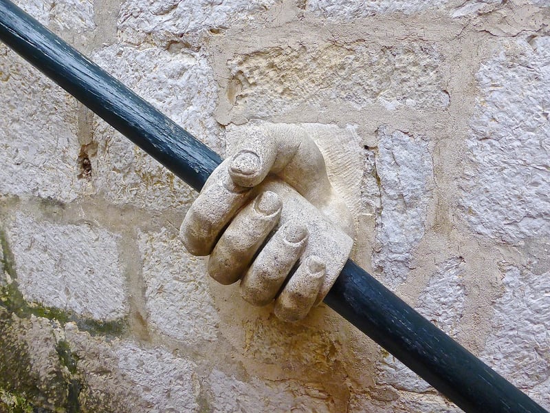 Volunteer helping hand